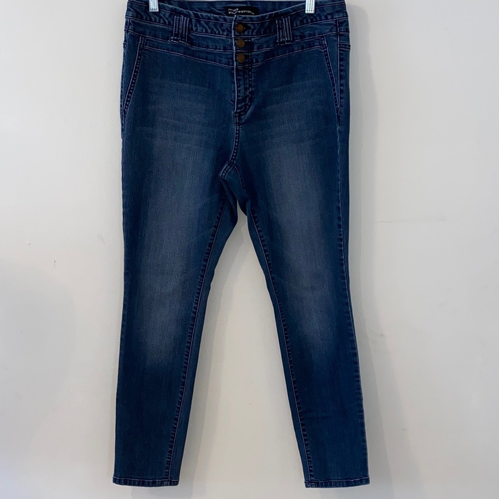 Miss Poured In Blue High Rise Dark Blue Women's Jeans Size 12